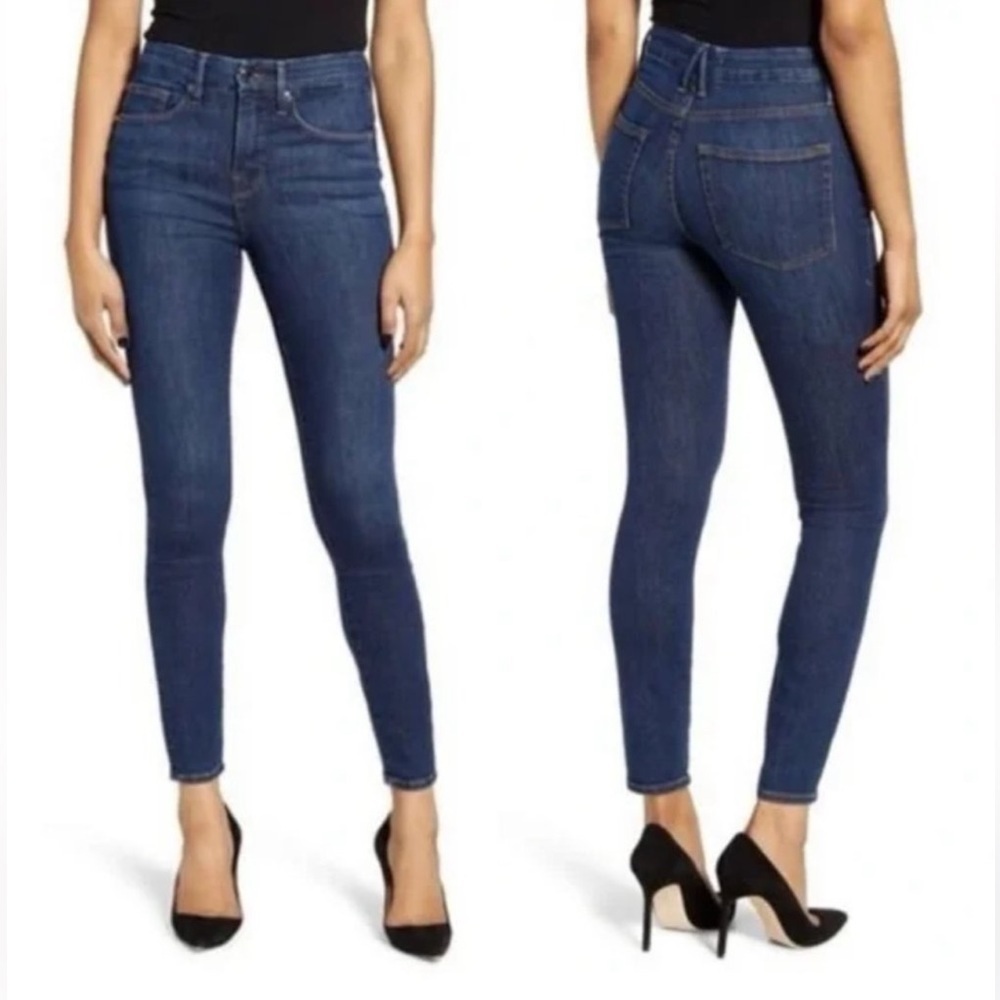 Good American Women’s Good Legs Skinny Cropped Jeans Dark Wash size 8 / 29